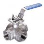 3-way ball valve, with ISO 5211 direct mounting pad